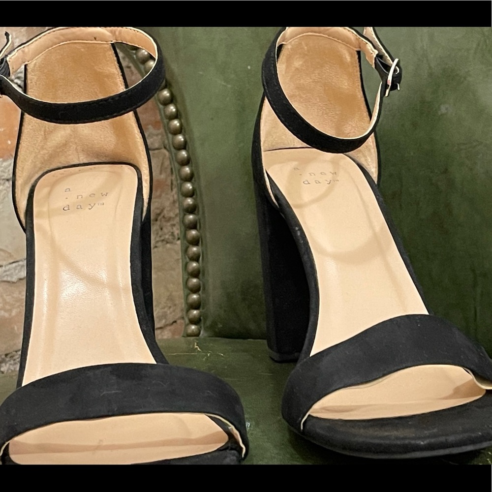 Target black ankle strap heel